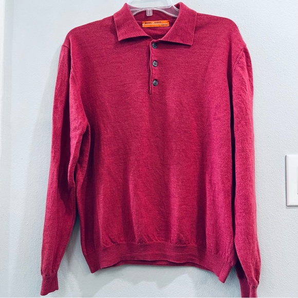 T-shirt Manches Courtes SETTE PONTI Pour Homme - Taille M - Orange Vif - Neuf Avec étiquettes